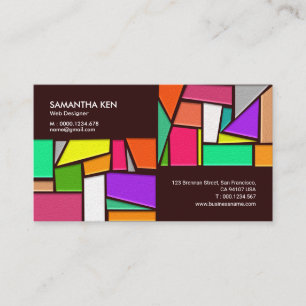 Web Designer's Bright Colour Palette Business Card