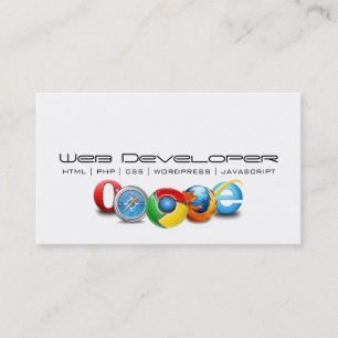 Web developer business card