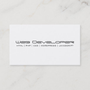 Web developer business card