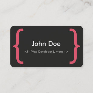 Web Developer Business Card