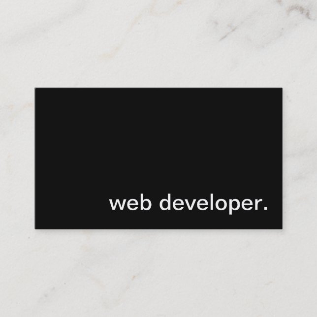 Web Developer Business Card (Front)
