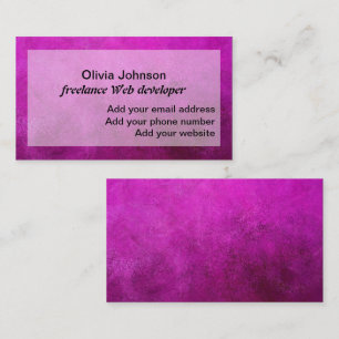 Web developer freelance digital nomads purple business card