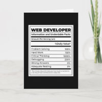 Web Developer Funny neutritunal Gift