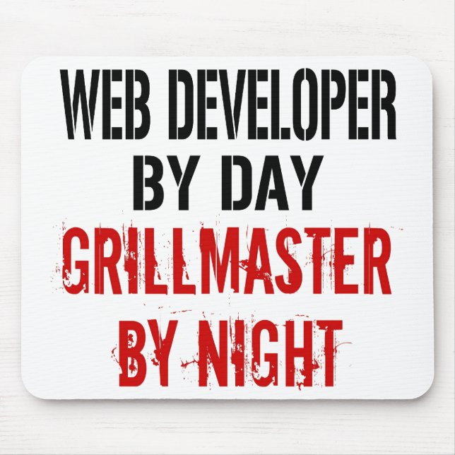 Web Developer Grillmaster Mouse Mat (Front)