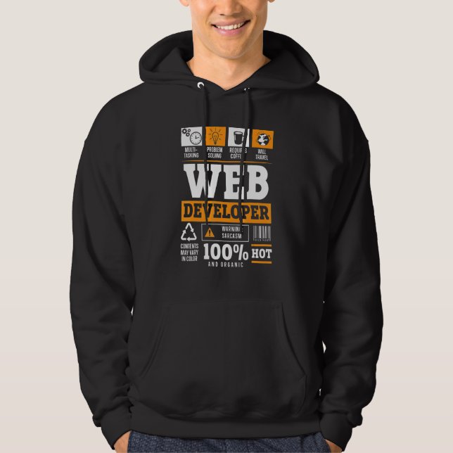 Web Developer IT Guy Computer Website Development  Hoodie (Front)