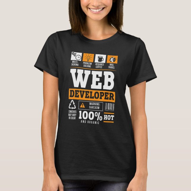 Web Developer IT Guy Computer Website Development  T-Shirt (Front)