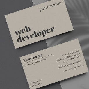 Web developer modern Business Card