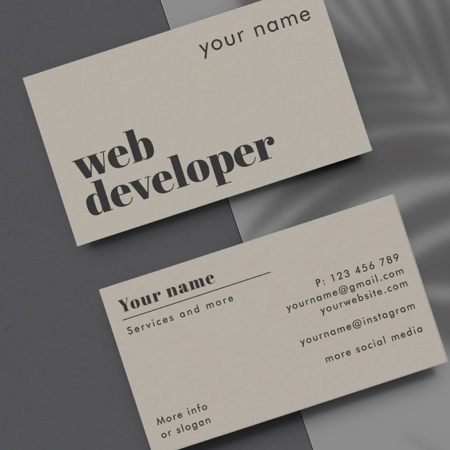 Web developer modern Business Card (Creator Uploaded)