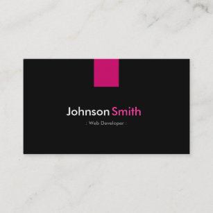 Web Developer Modern Rose Pink Business Card