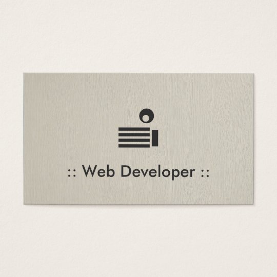 Web Developer Simple Elegant Professional Business Card