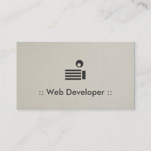 Web Developer Simple Elegant Professional Business Card