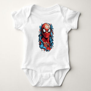 Web Hero Burst – Comic Style Baby Bodysuit