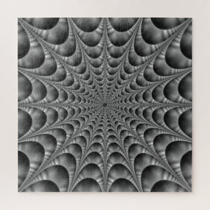Web in Black and White Jigsaw Puzzle