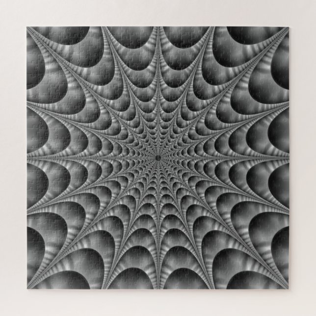 Web in Black and White Jigsaw Puzzle (Vertical)