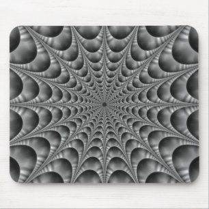 Web in Black and White Mouse Mat