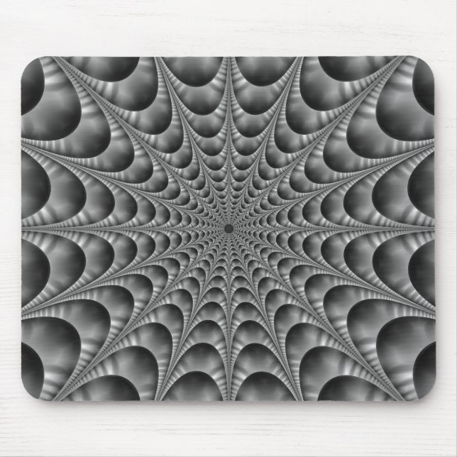 Web in Black and White Mouse Mat (Front)