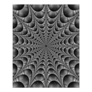 Web in Black and White Poster
