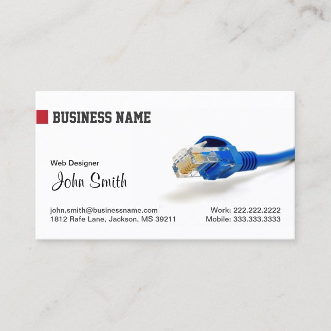 Web Internet Marketing Network Business Card (Front)
