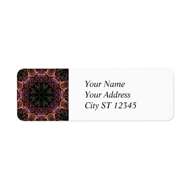 Web of Colour Kaleidoscope Address Label (Front)