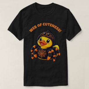Web of Cuteness Spider Rubber Duck Halloween T-Shirt