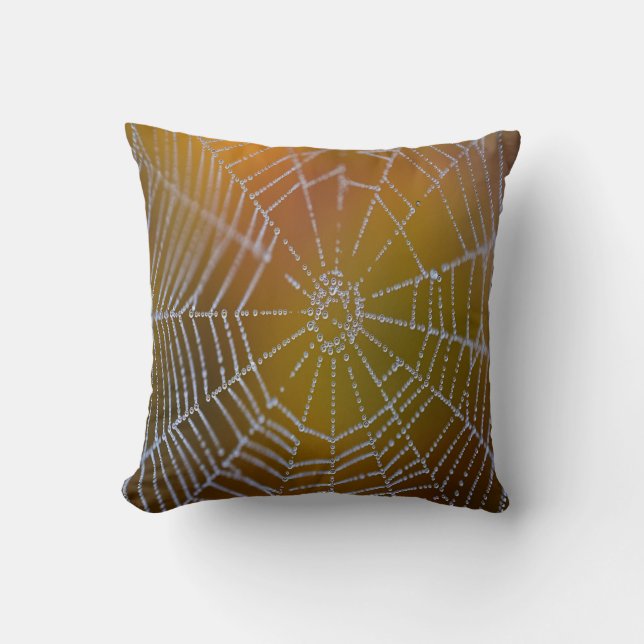 Web of Elegance Throw Pillow (Front)