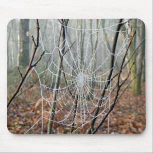 Web of European Garden Spider Mpuse Mat Mouse Mat