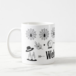 Web of Lies Mug   Gothic Humour Coffee Cup