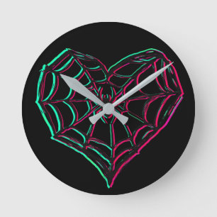 Web Of Love T-Shirt Round Clock