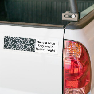 Web of Mystery: Delicate Trap - White Spider Web Bumper Sticker