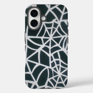 Web of Mystery: Delicate Trap - White Spider Web iPhone 16 Case