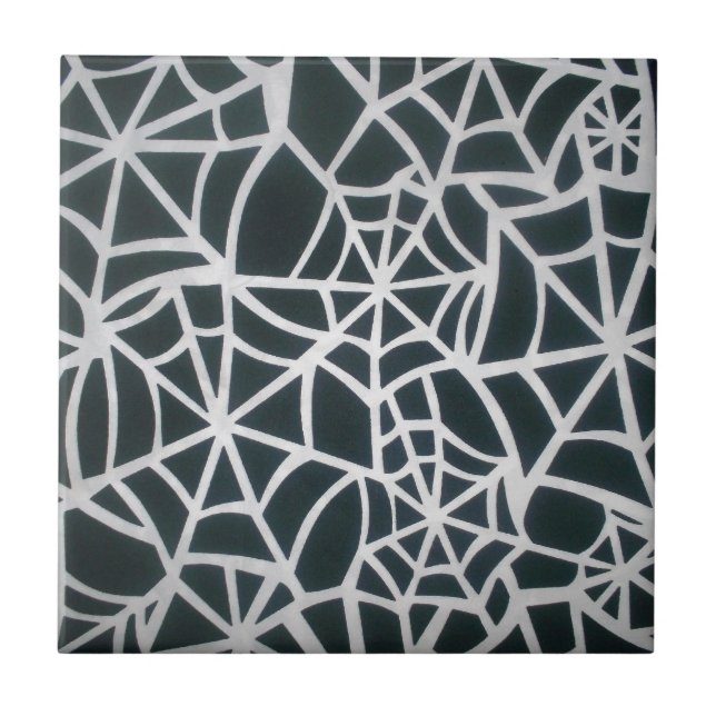 Web of Mystery: Delicate Trap - White Spider Web Tile (Front)