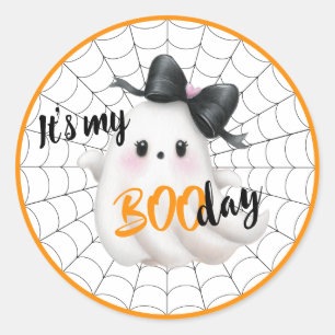Web of Wishes – BOOday Birthday Charm Classic Round Sticker