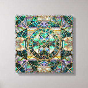 Web of Wyrd The Matrix of Fate -Abalone Shell Canvas Print
