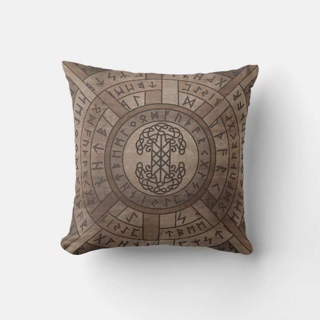 Web of Wyrd The Matrix of Fate and Tree of life Cushion (Front)