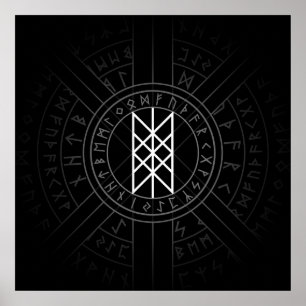 Web of Wyrd The Matrix of Fate- Black and White Poster