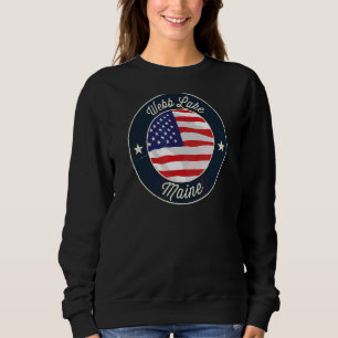 Webb Lake Patriotic Maine Souvenir Sweatshirt