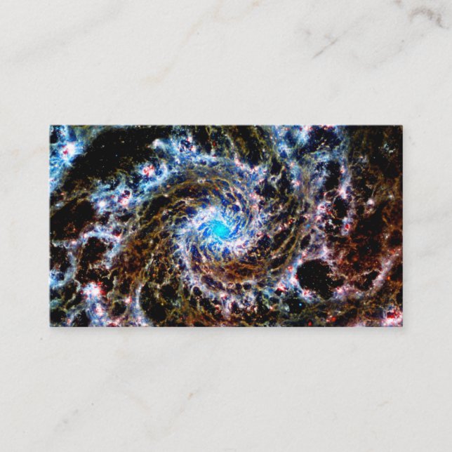 Webb Rainbow Spiral Galaxy Business Card (Front)