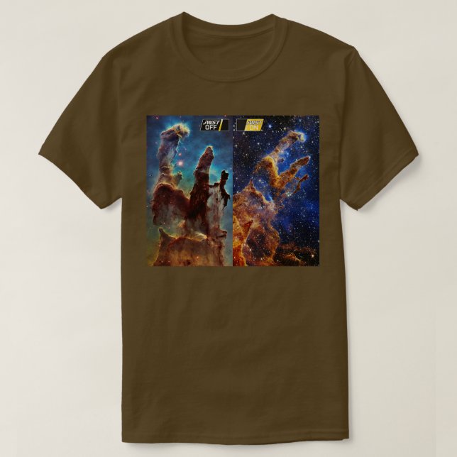 Webb Space elescope Pillars of Creation Images Com T-Shirt (Design Front)