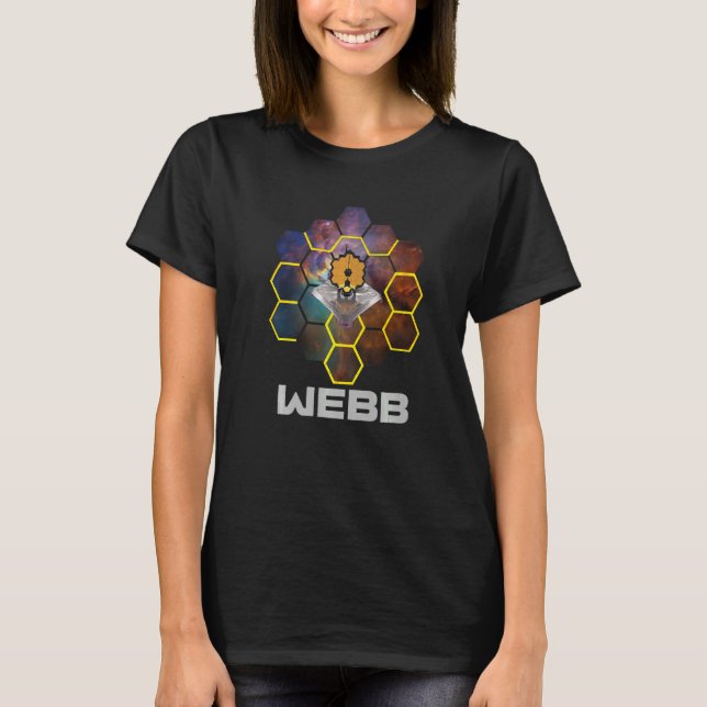 WEBB Space Telescope in Nebula with hidden WEBB te T-Shirt (Front)