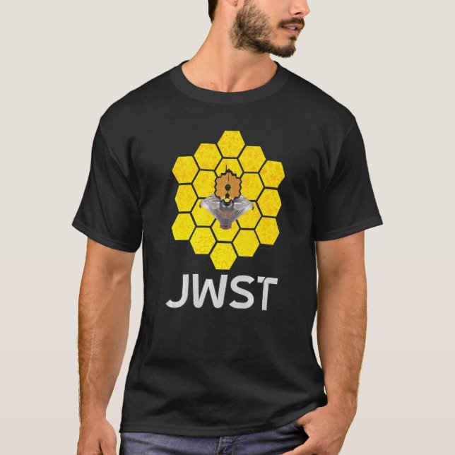WEBB Space Telescope with Abstract Yellow Mirrors  T-Shirt (Front)