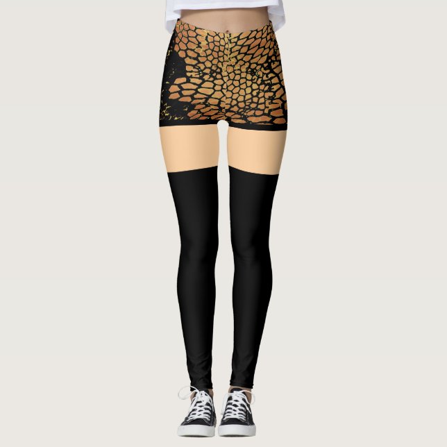 Webbed Short and Long Black Sock Leggings (Front)