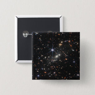 Webb's First Deep Field View of the Universe 15 Cm Square Badge
