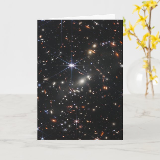 Webb's First Deep Field View of the Universe  Card (Yellow Flower)