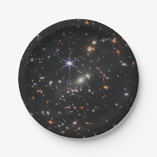 Webb's First Deep Field View of the Universe  Paper Plate (Front)