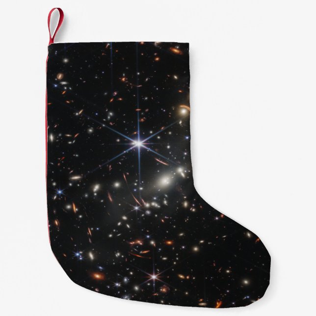 Webb's First Deep Field View of the Universe  Small Christmas Stocking (Front)