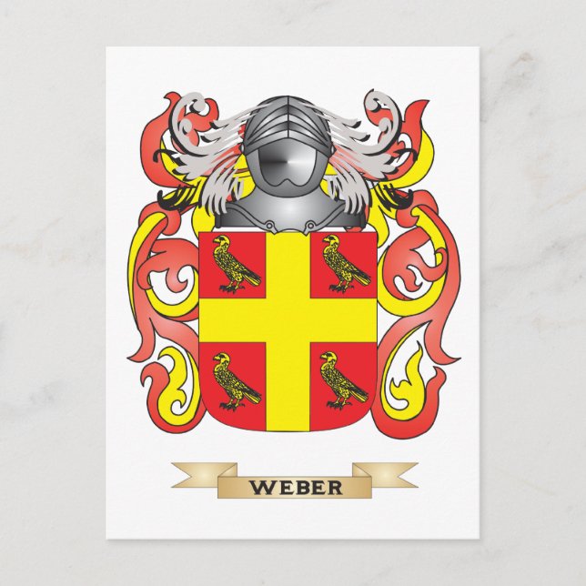 Weber Family Crest (Coat of Arms) Postcard (Front)