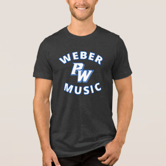 Weber Music (blue text) with new PW logo Tri-Blend Shirt