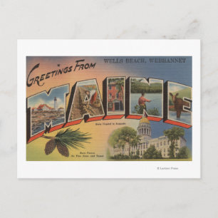 Webhannet, Maine (Wells Beach) Postcard