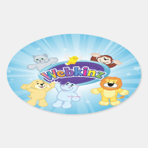 Webkinz: Come In and Play Oval Sticker