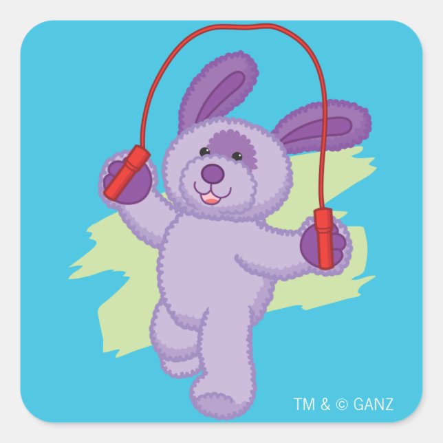 Webkinz | Grape Soda Pup Skipping Rope 2 Square Sticker (Front)